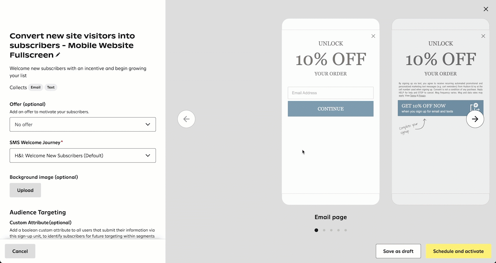 Editing the brand styles of a mobile sign-up unit to customize the
  ‘Mobile existing subscriber message’.