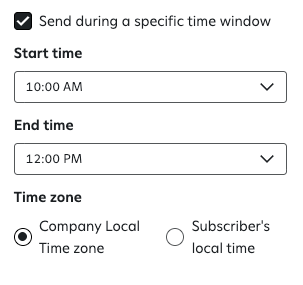 Image showing specific time windows