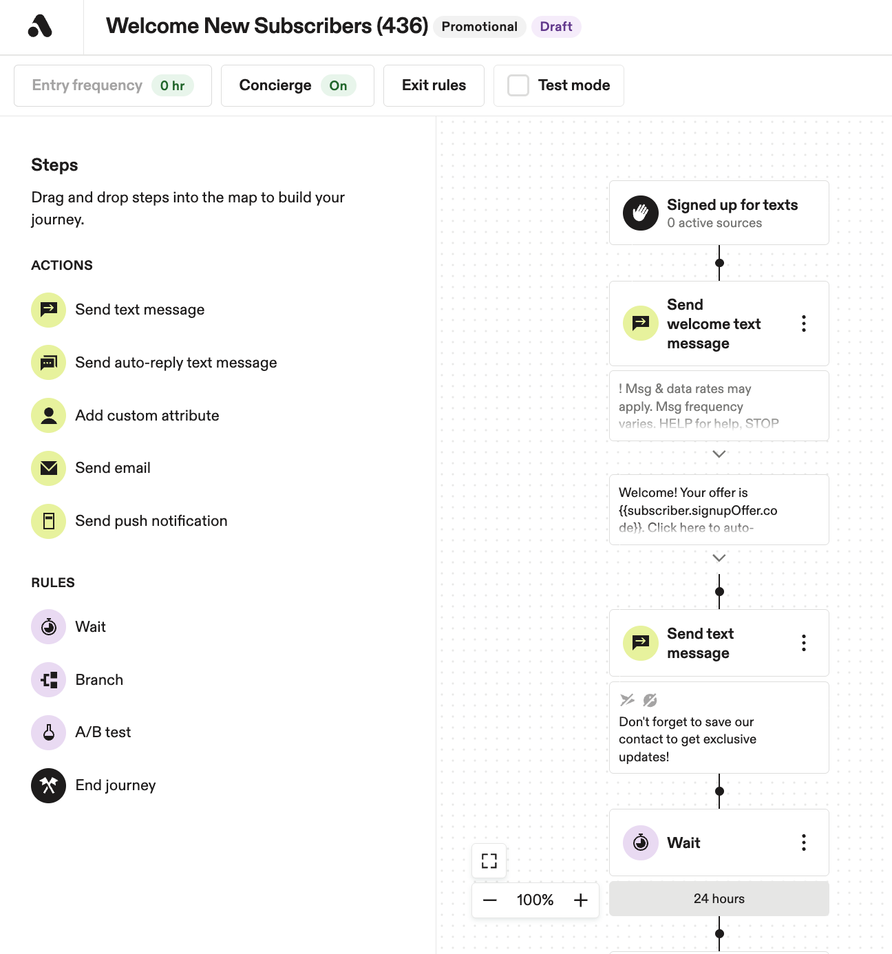Image showing welcome journey for text