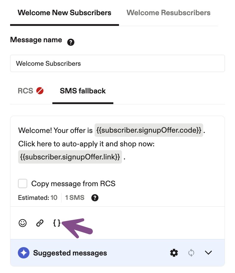 Image showing shortlink insert option