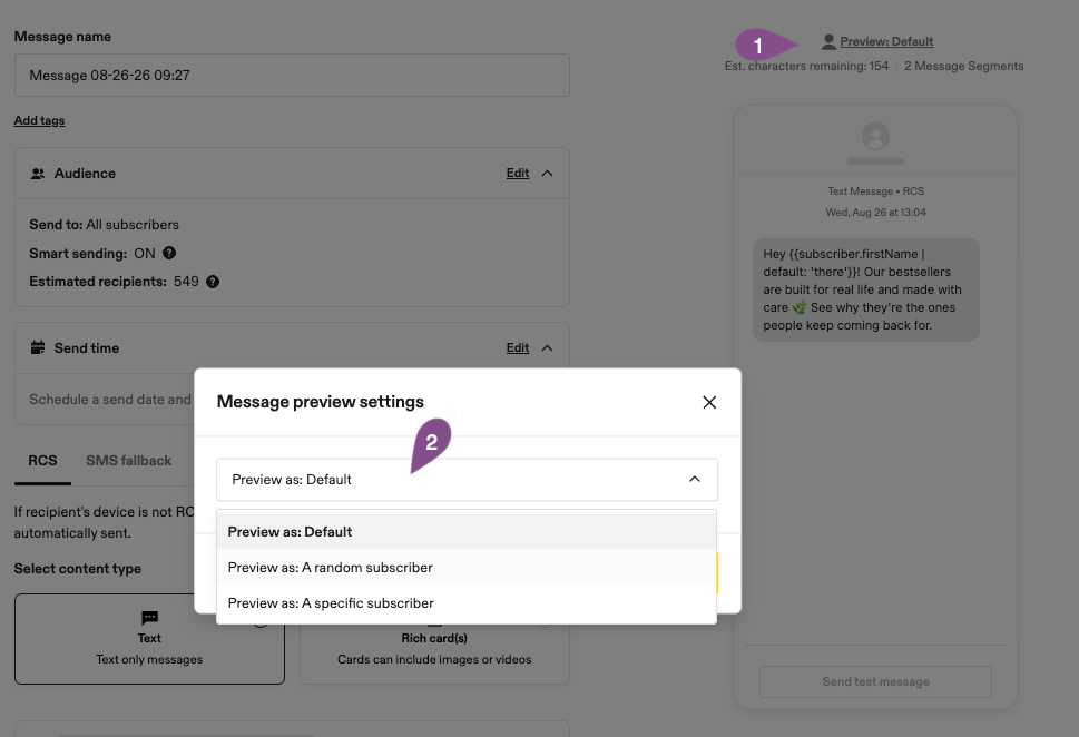 Image showing how to "preview as"