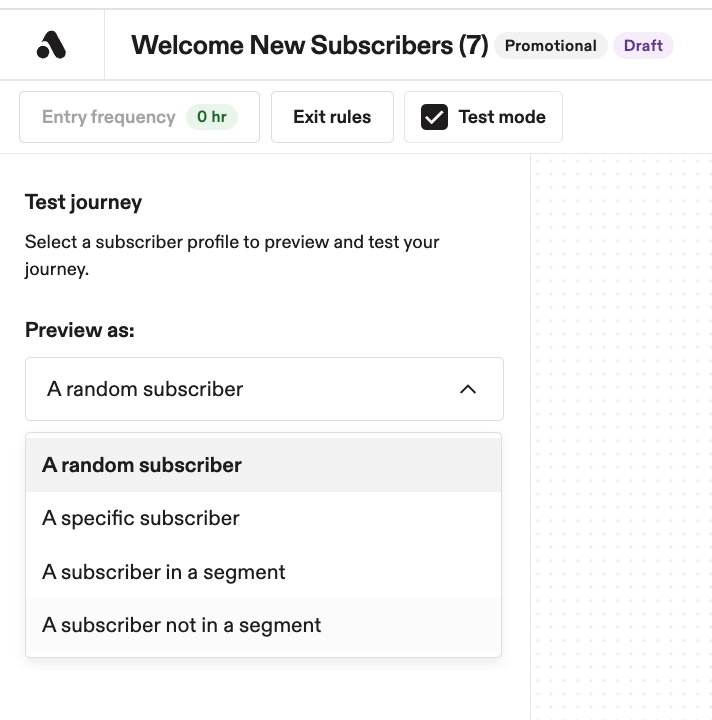 Image showing the "preview as" drop down