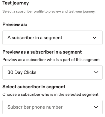 Image showing subscriber based on segment membership