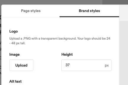 Image showing where to edit the logo