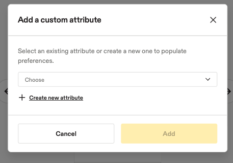 Image showing how to add or create new custom attribute