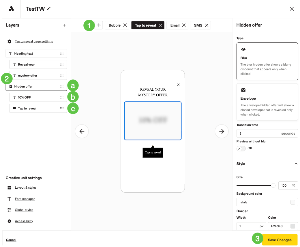Image showing how to add blur or envelope