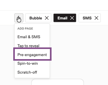 Image showing how to add pre-engagement