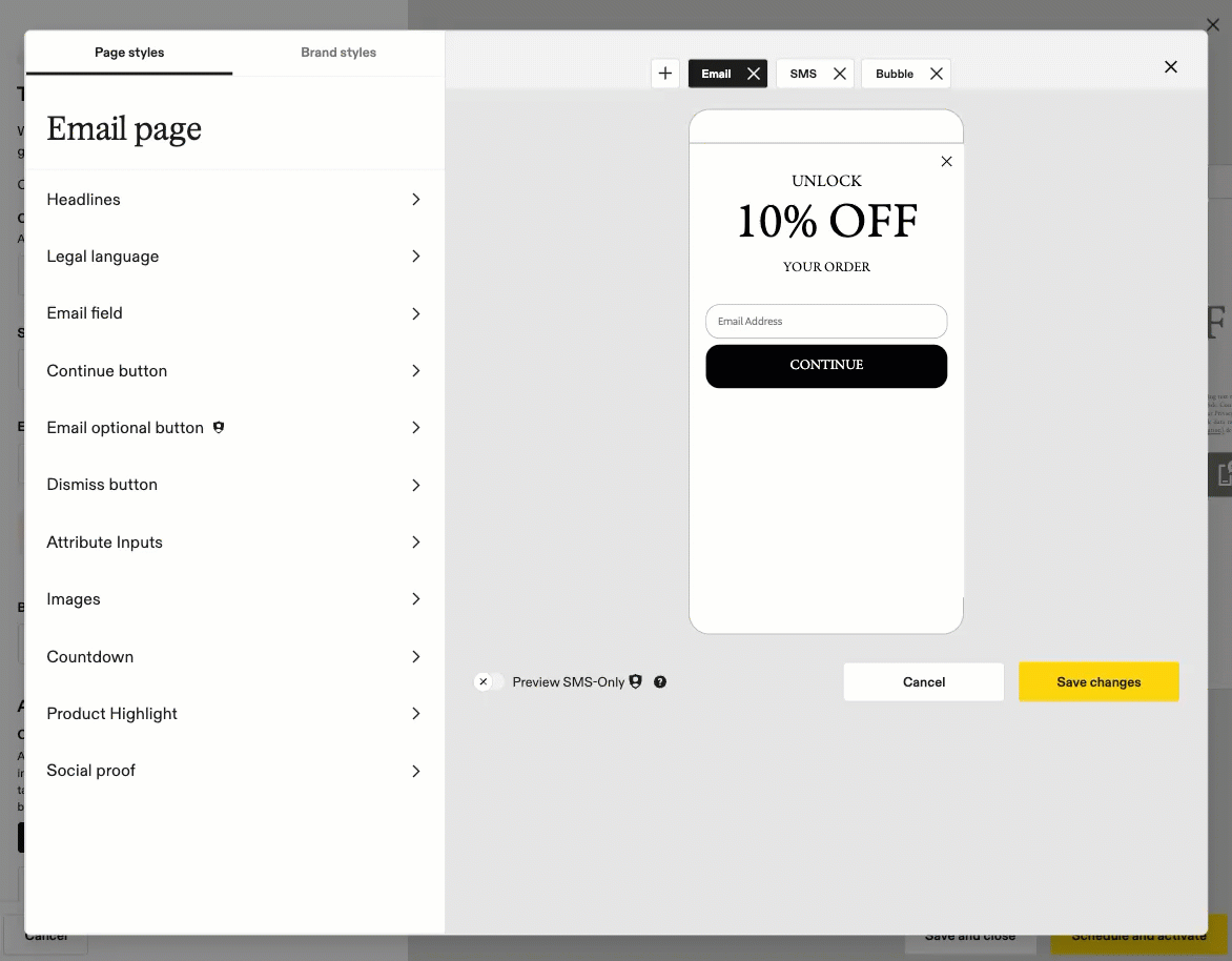 GIF showing how to add pre-engagement
