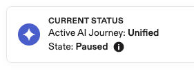 Image showing paused status within the journey builder
