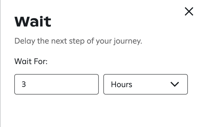 A Wait step set for three hours.